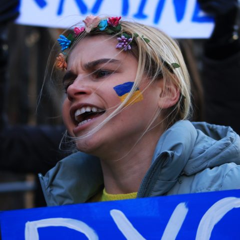 Manifestante ucraina